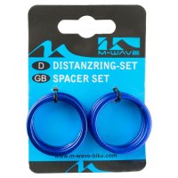 BICYCLE SPACER SET M-WAVE BLUE