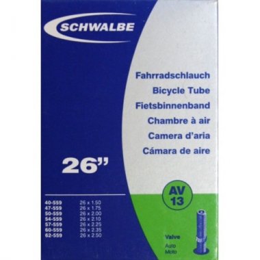 BICYCLE INNER TUBE SCHWALBE 26"x1.50-2.50- AV13