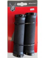 BICYCLE GRIPS BULLET ALEN+LOCK-BLACK