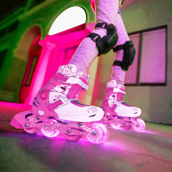 Y-VOLUTION-ADJUST.ROLLERS NEON COMBO 2 IN 1PINK SIZ.34-38 - Click Image to Close