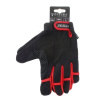 BICYCLE GLOVES VENTURA FULL FINGER GEL BLACK/RED L