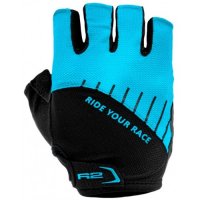 BICYCLE GLOVES R2 HOPPY TEENS BLACK/BLUE 12Y