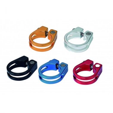 ALLOY SEAT CLAMP XON BLUE 34.9MM