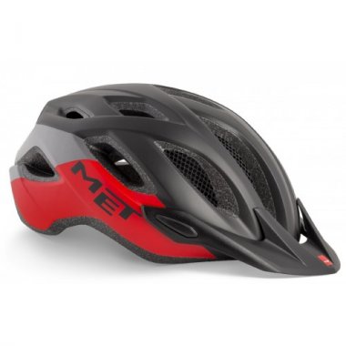 HELMET MET CROSSOVER BLACK RED/MATT SIZE 60-64XL