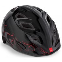 HELMET MET GENIO BLACK FLAMES GLOSSY UN