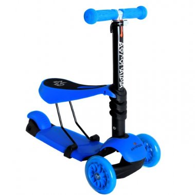 SCOOTER FOR CHILDREN 3 WHEELS 3 IN 1 BLUE