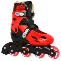 ΑΘΛΟΠΑΙΔΙΑ-ADJUSTABLE ROLLERS 3 SIZES- RED/BLACK SIZE 35-38