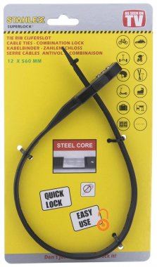 STAHLEX SUPERLOCK CABLE TIES COMBINATION LOCK 12X560MM