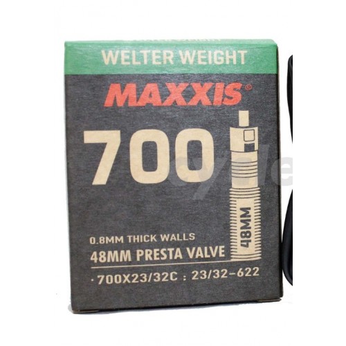 BICYCLE INNER TUBE MAXXIS 700x23/32 F/V 60MM WELTER WEIGHT - Click Image to Close